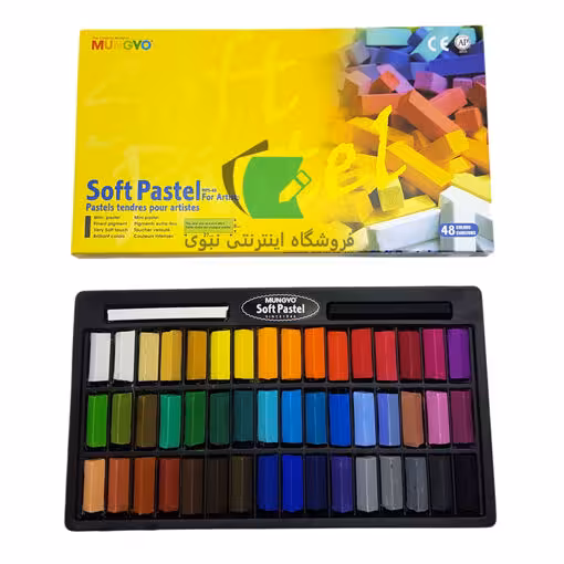 پاستل گچی مونگیو 48 رنگ نیمه مدل MPS48 مانگیو