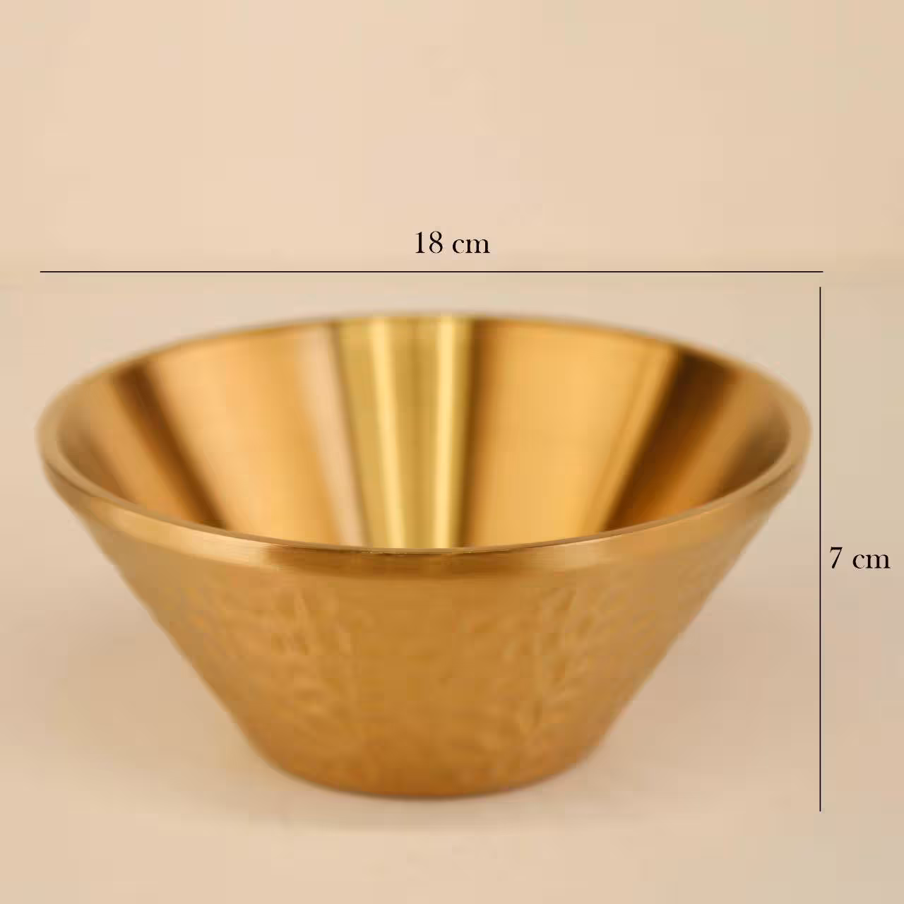 کاسه مخروطی چکشی طلایی مات متوسط آسا