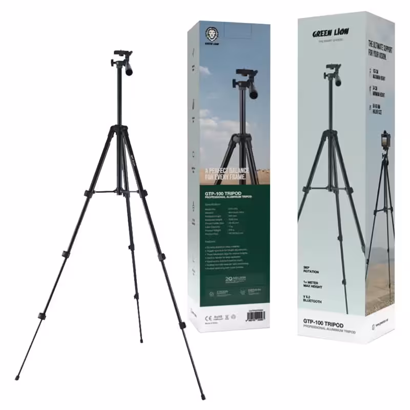 سه پایه نگهدارنده دوربین و گوشی موبایل Green Lion GTP-100 Tripod-Professional Aluminum