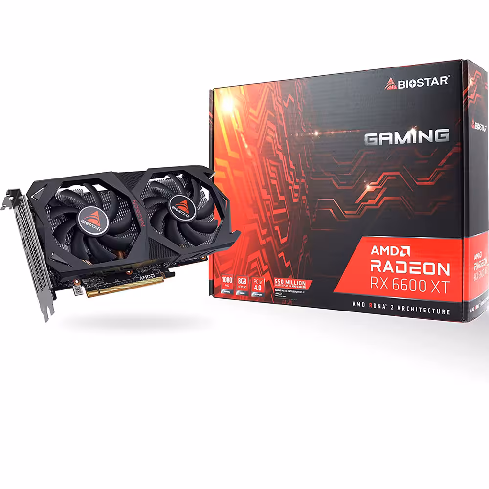 کارت گرافیک بایواستار BIOSTAR Radeon RX 6600 XT 8GB D6