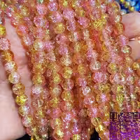 گلس طلایی صورتی 100مهره کد42