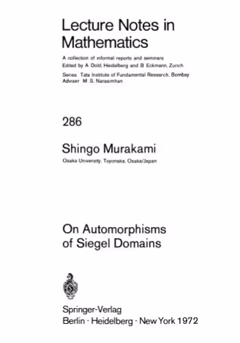 خرید و دانلود نسخه کامل کتاب On Automorphisms of Siegel Domains