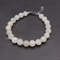 دستبند زنانه سنگ رزکوارتز (کدA313)