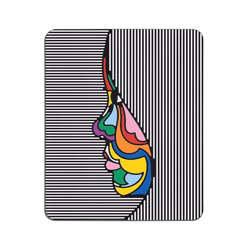 خرید و قیمت ماوس پد طرح چهره رنگارنگ در میان سیاهی کد 3373