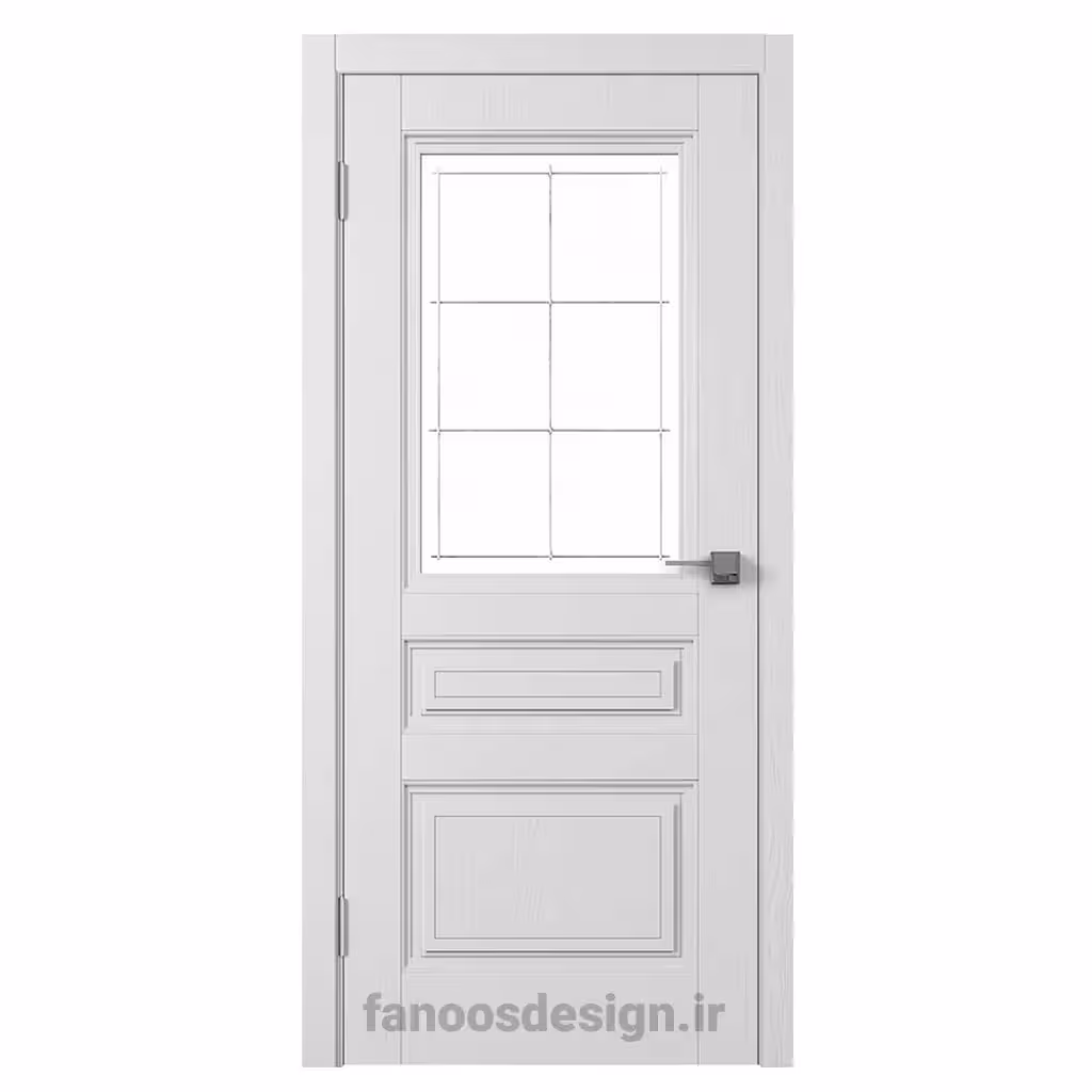 درب داخلی مدرن با پنل شیشه‌ای کد 30578