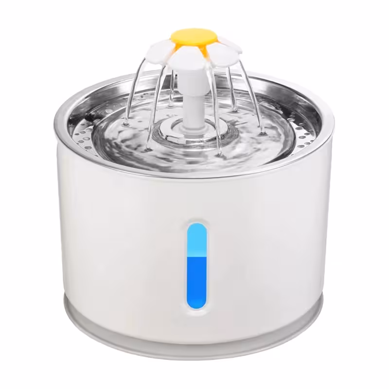 آبخوری اتوماتیک گربه و سگ صفحه استیل ال ای دی دار pet water fountain