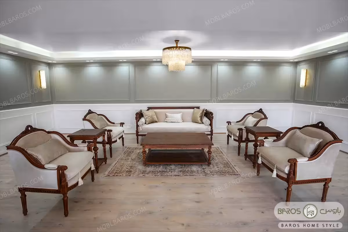 مبل مدل مصری و کاناپه کاجی