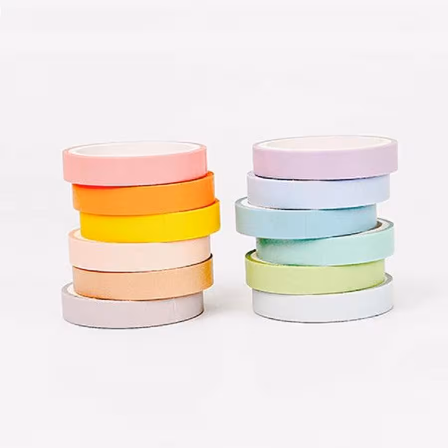 چسب واشی رنگی رنگی ست 12 عددی