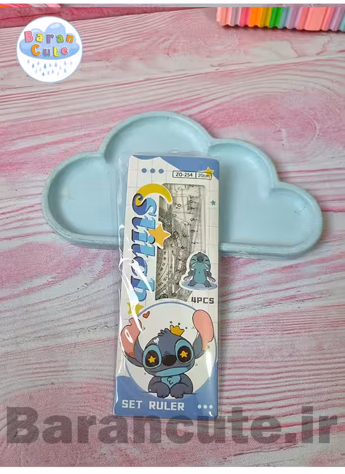 ست گونیا و نقاله خطکش کیفی طرح استیج