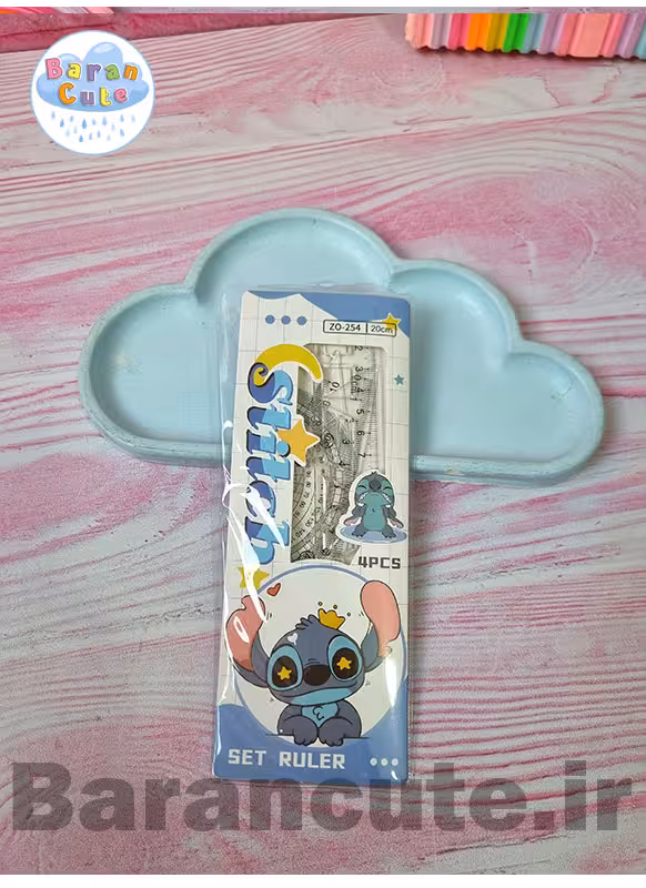 ست گونیا و نقاله خطکش کیفی طرح استیج