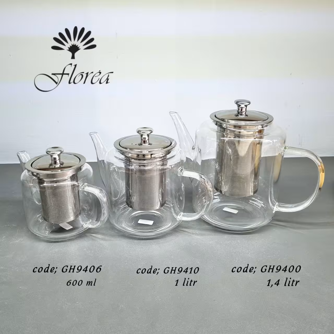 قوری پیرکس 1000 میل کد GH9410 فلورا