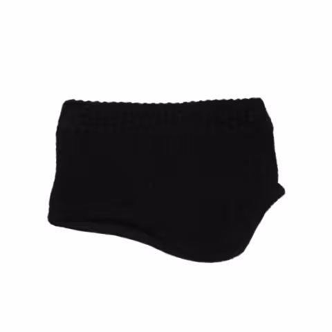 هدبند بافت مخمل آکرلیک داخل فوتر گوش دار مشکی