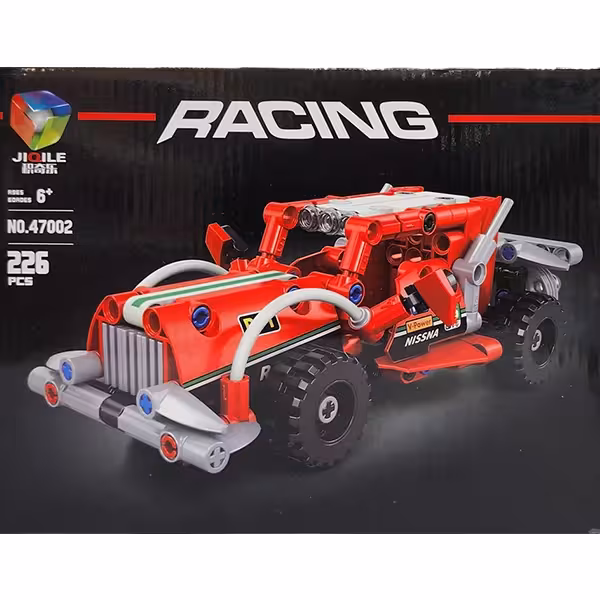 لگو ساختنی ماشین مسابقه ای کلاسیک قرمز JIQILE مدل 47002 کد 4