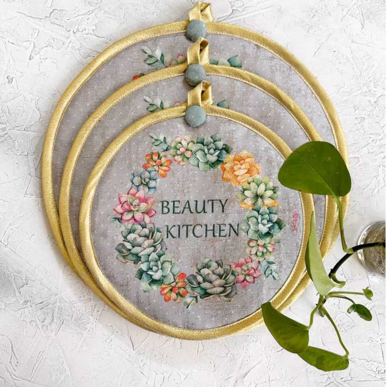 ست 3تایی دمکنی مخمل فروزان لوکس - طرح 48