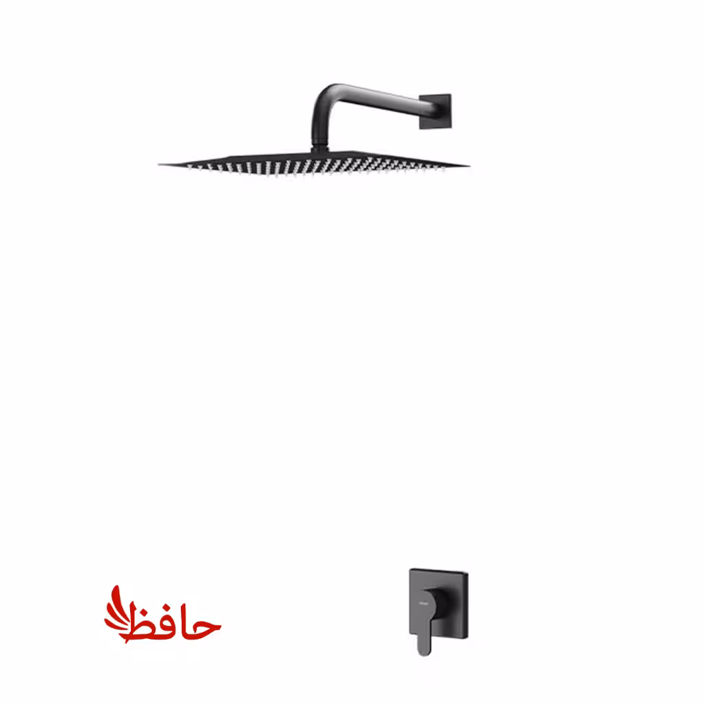 شیر حمام توکار راسان مدل ویوات فلت مشکی کلاس 3