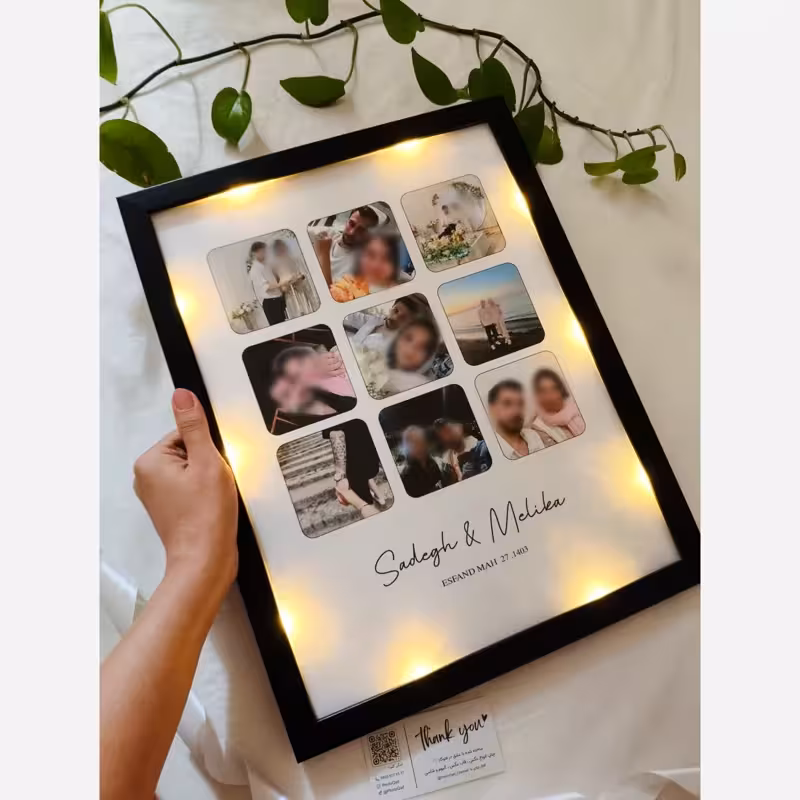 تابلو موزیکال بک لایت چراغدار با طرح دلخواه (پس کرایه)