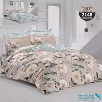 روتختی طرح گل اطلسی دو نفره برند Turkaz کد 2148