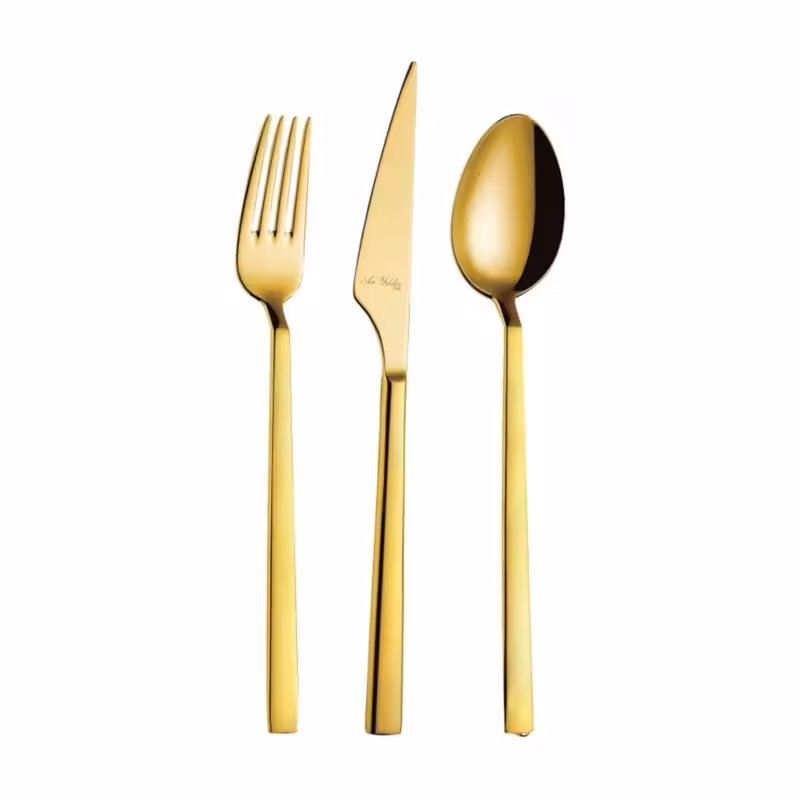 ست 24 پارچه قاشق، چنگال و چاقو آریلدیز مدل Vogue Gold PVD – ترکیبی از طراحی لوکس و کیفیت بی‌نظیر برای میزهای خاص