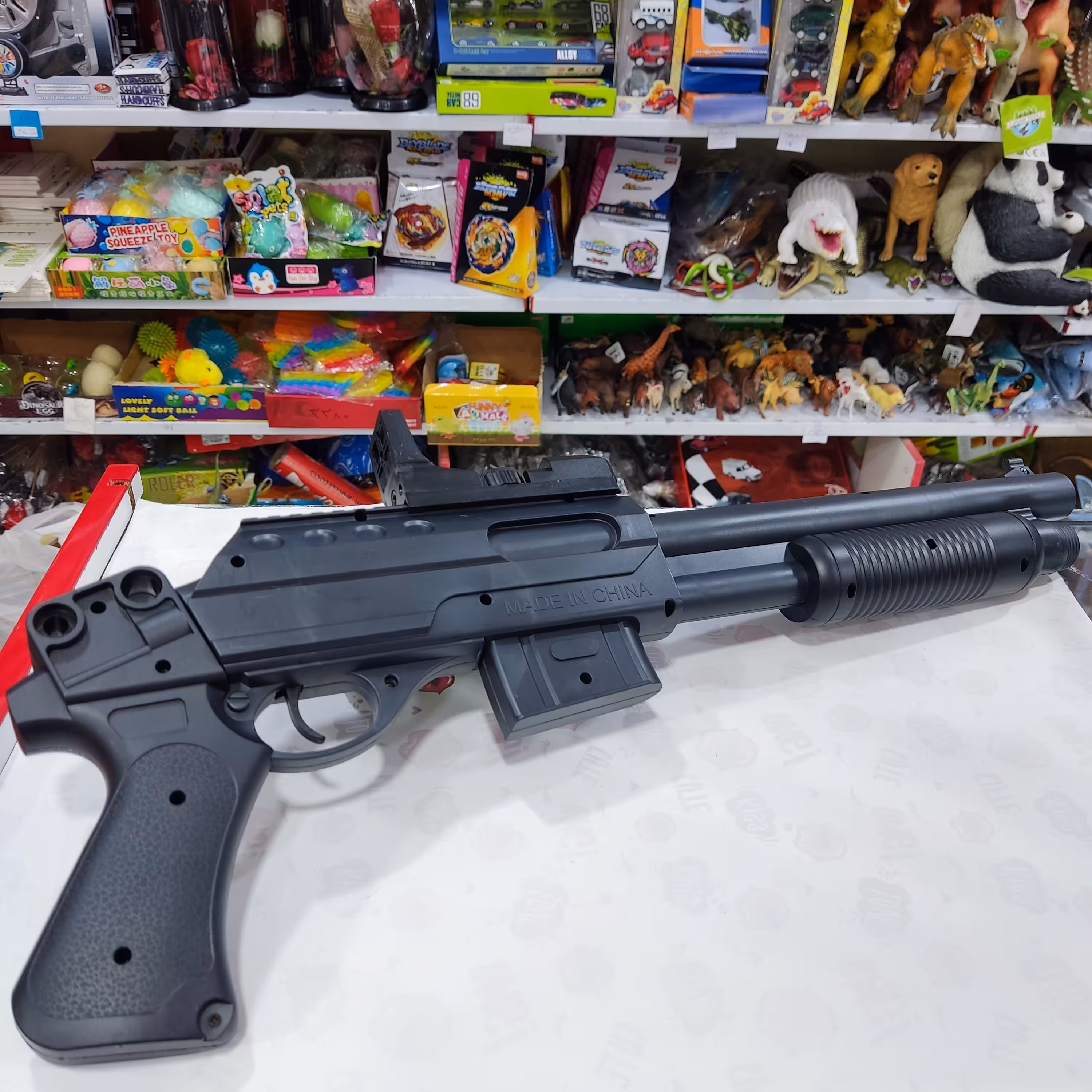 اسباب بازی تفنگ شاتگان سایز بزرگ ساچمه ای