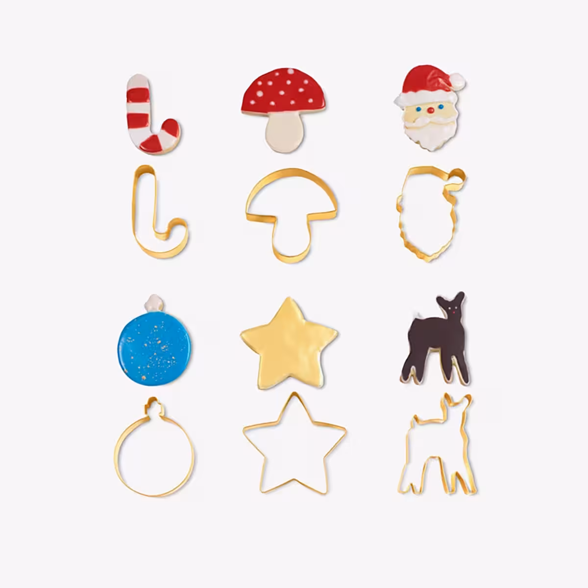 قالب کوکی کریسمسی فلزی چیبو 6 عددی