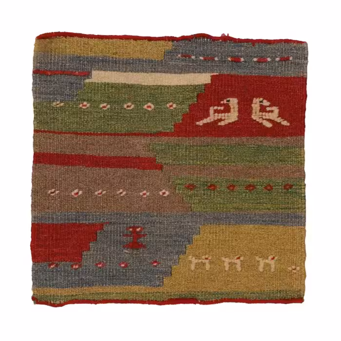 گلیم گبه دستبافت نیم متری مدل عروسکی کد 4030712