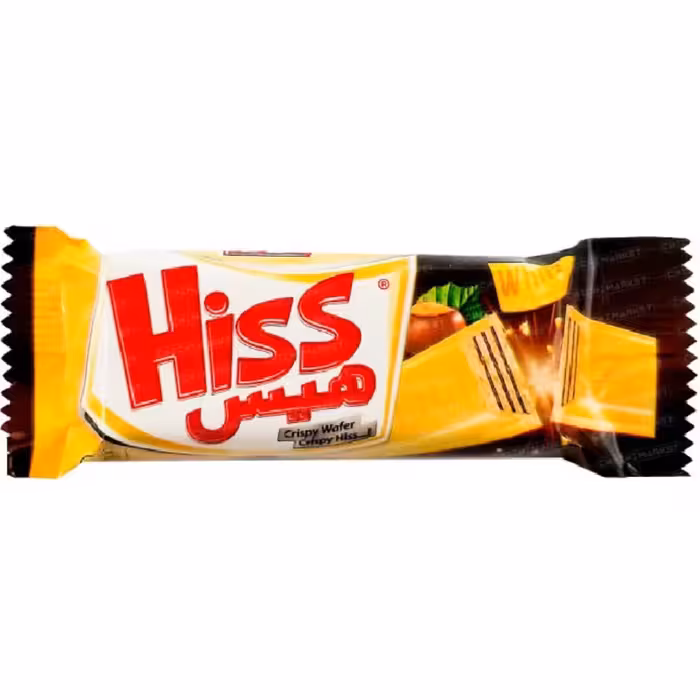 شکلات سفید با مغزی ویفر فندقی هیس شیرین عسل 21 گرمی