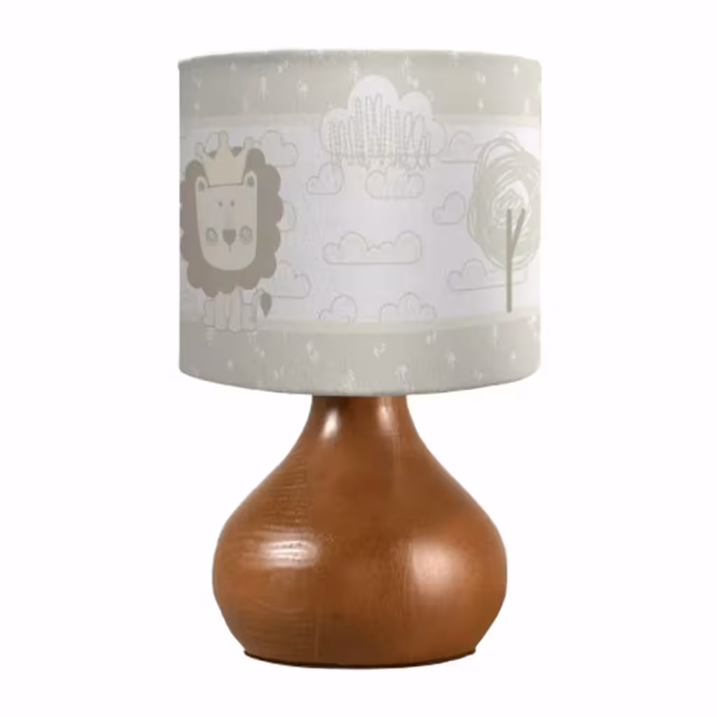 آباژور پایه چوبی لوکس طرح Lion Cubs رزبرن Roseborn