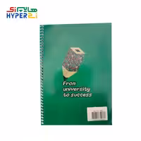 دفتر دو خط زبان 80 برگ طلقی سیمی زیماژ طرح مدادZimage