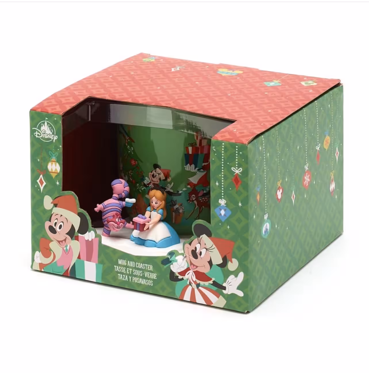 ماگ تعطیلات کریسمس میکی و مینی ماس با دوستان، زیر لیوانی برفی