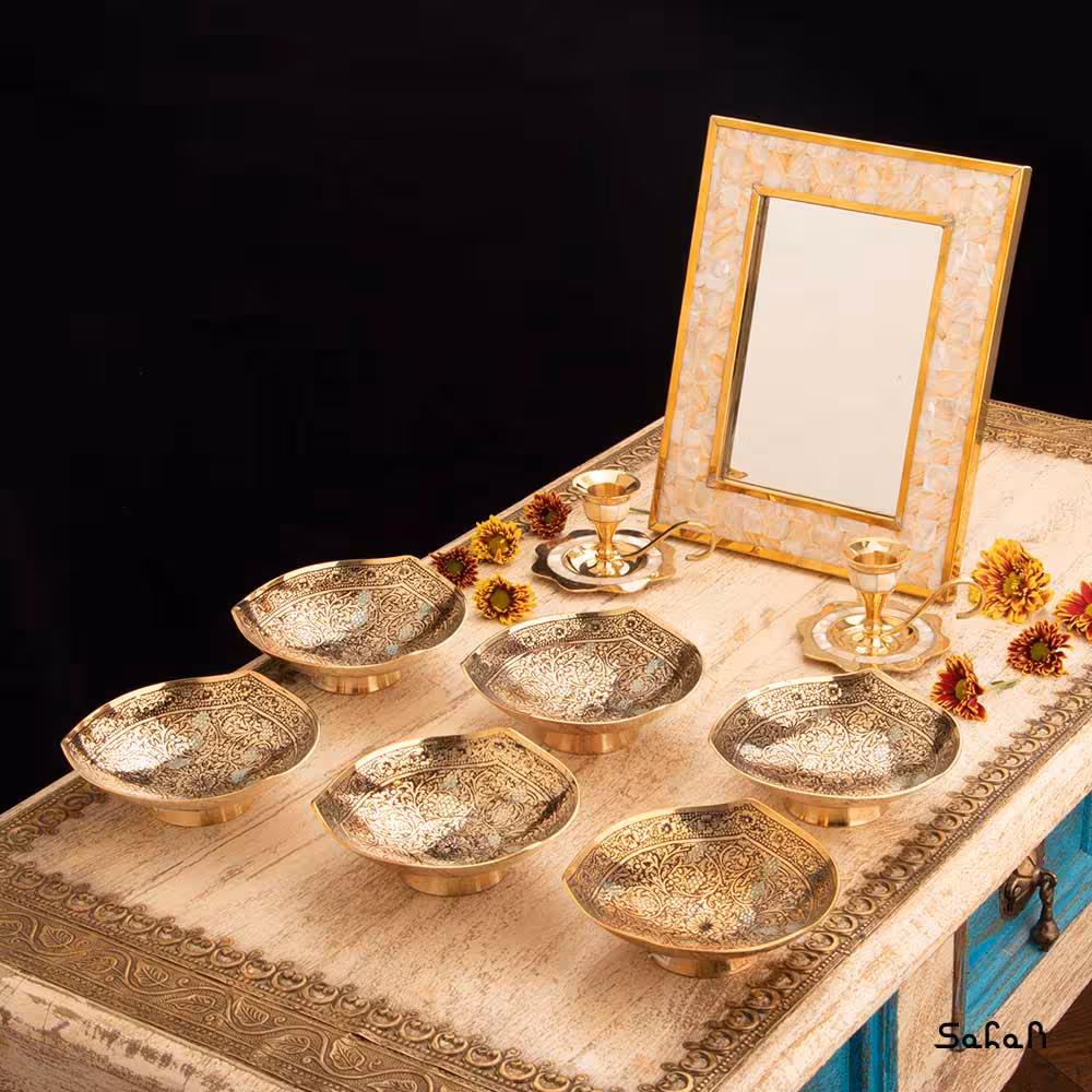 ست هفت سین برنجی میناکاری کد 1044