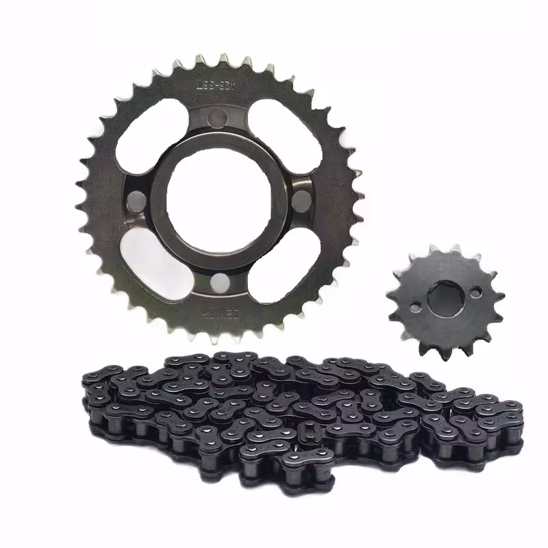 ست دنده زنجیر موتور سیکلت مدل Cc125 38T/15T 428H-102L مناسب برای هندا 125 مجموعه 3 عددی | کالا مکس