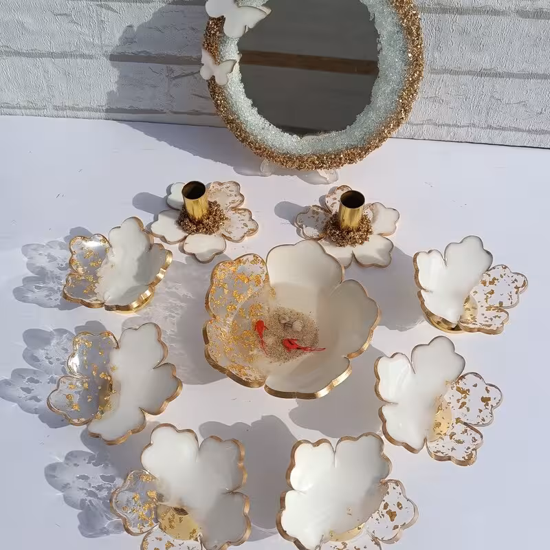 هفت سین رزینی   دست ساز رزینی شیک و جدید قابل اجرا با رنگ دلخواه شما