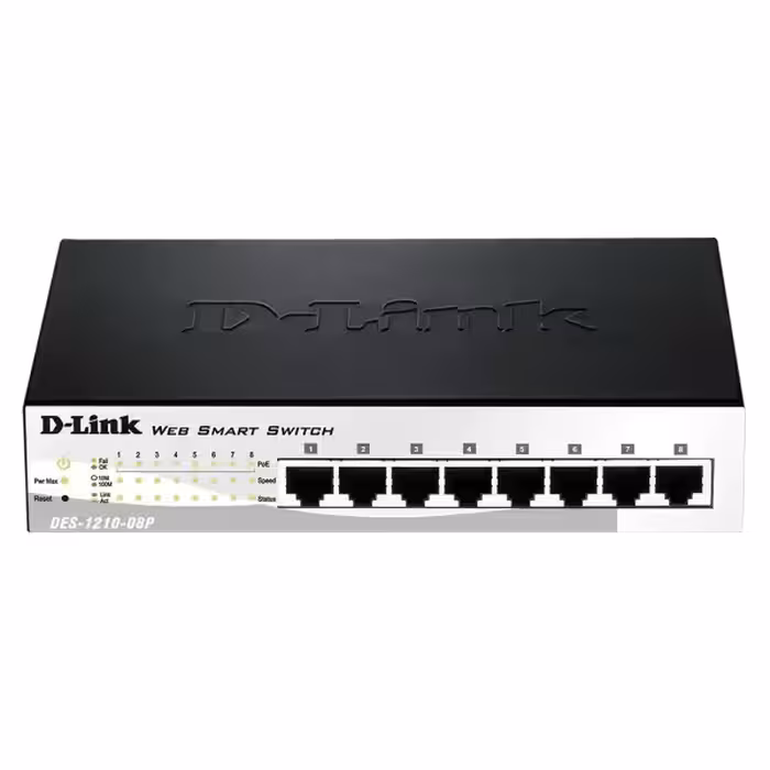 سوییچ شبکه مدیریتی 8 پورت دی لینک مدل D-Link DES-1210-08P