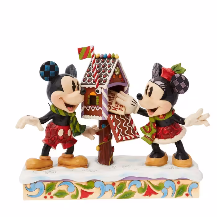 مجسمه دیزنی میکی و مینی کریسمس Mickey & Minnie Mouse Posting a Christmas Letter