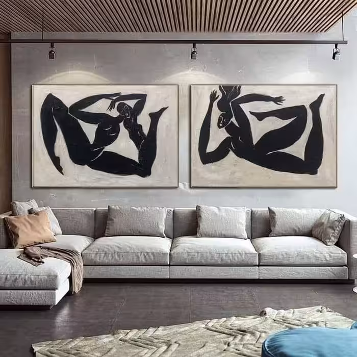 تابلوهای خاص و مدرن 2 تیکه ای کدکالا 577