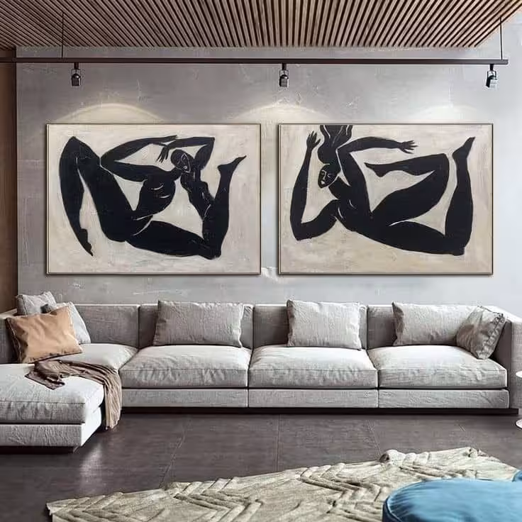 تابلوهای خاص و مدرن 2 تیکه ای کدکالا 577