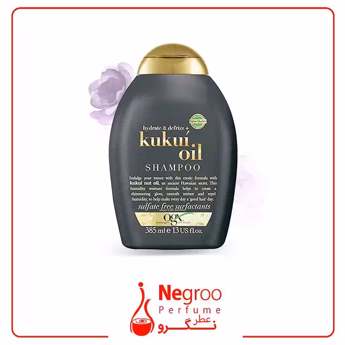 شامپو ضد ریزش مو او جی ایکس مدل kukui oil حجم 385 میلی لیتر