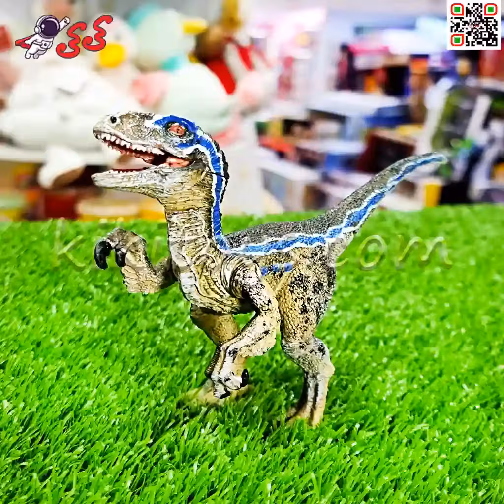 فیگور دایناسور ولاسیراپتور آبی کوچک اسباب بازی Velociraptor 5007
