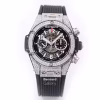ساعت مچی مردانه هابلوت Hublot Big Bang Unico Titanium Pave Diamond 45mm