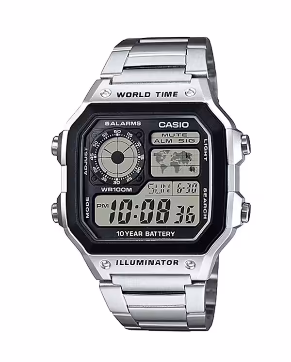 ساعت مچی دیجیتالی اسپرت کاسیو مدل CASIO AE-1200WHD-1AVDF