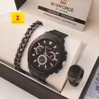 ست لوکس ساعت دستبند انگشتر مردانه 550600700