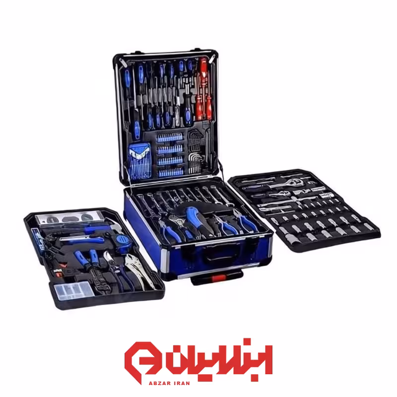 جعبه ابزار چمدانی 187 پارچه باس مدل BOX-187