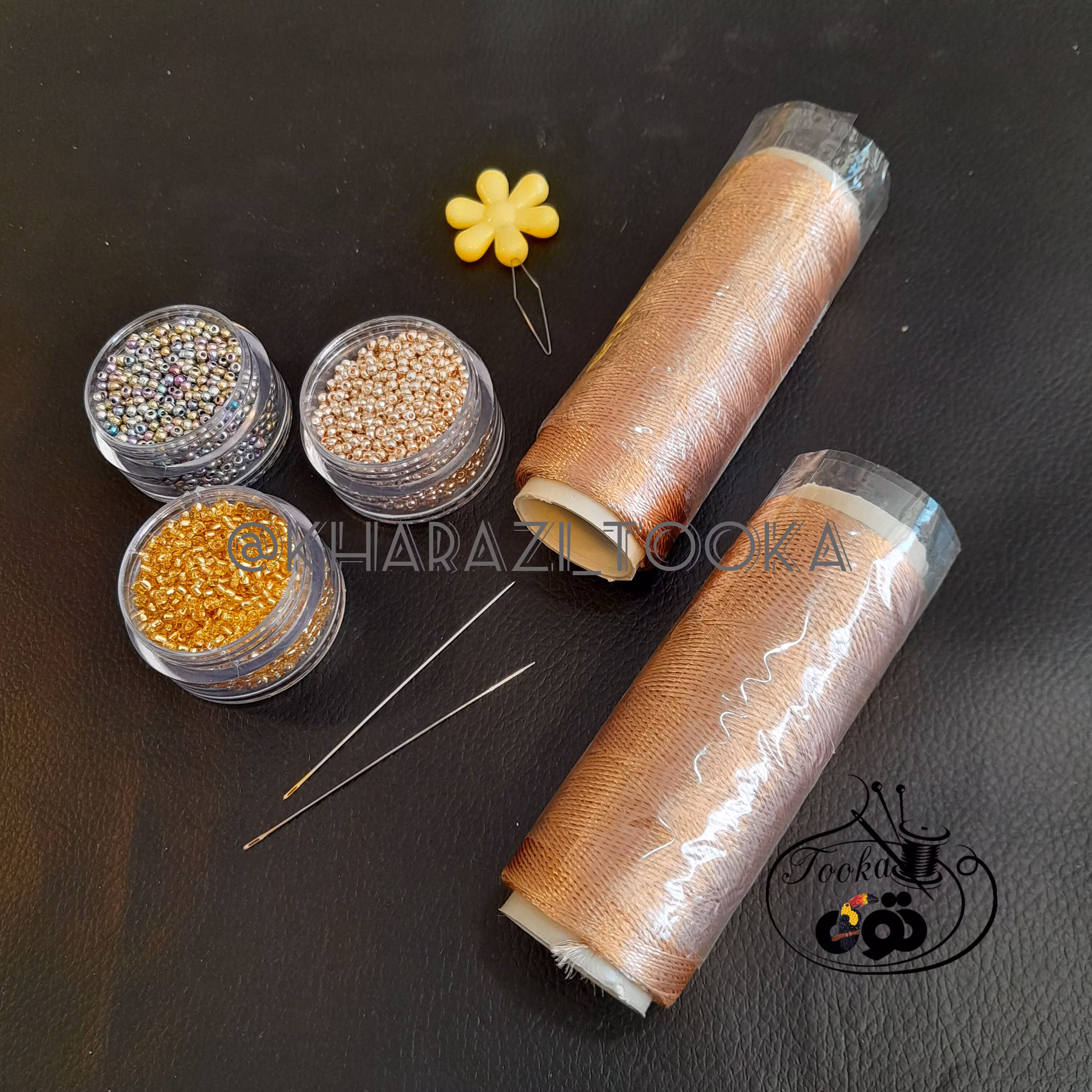 نخ ابریشمی 2 کرم تیره