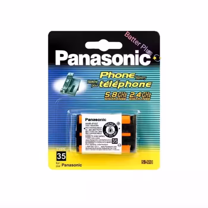 باتری تلفن بی سیم پاناسونیک  p 107 نیکل متال  650mAh | amazonchi