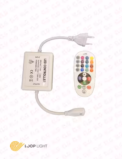 ریموت کنترل ریسه هفت رنگ RGB 220V مدل RF لوپ لایت