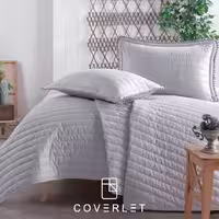 روتختی پنبه دوزی طوسی روشن منگوله‌دار مدل Pedra