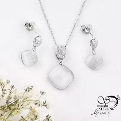 نیمست نقره سرامیکی عیار925 کد 18553