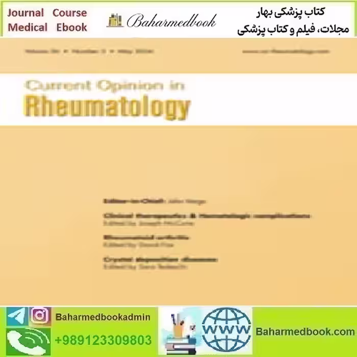 Current Opinion in Rheumatology Volume 36 1 to 3 2024