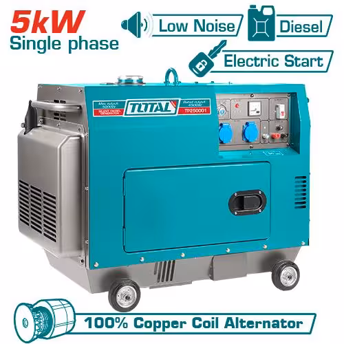 ژنراتور دیزل سایلنت توتال مدل TP250001 – توان 5.0 kW (5000 وات)