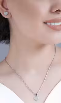 💍نیم ست قلب خاص و زیبا ، نقره عیار 925 (آویز و گوشواره) (N_4157)‌‌‌‌‌‌